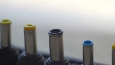 Small plugs for connecting electronics 50 Stock Footage 159867763