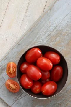 Small plum tomatoes Stock Photos