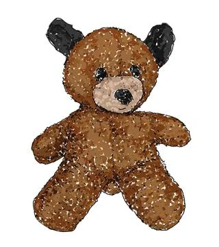 A small plush bear Stock Illustration