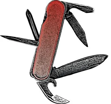 Small pocket knife. Stock Illustration