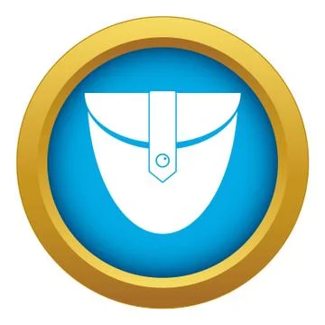 Small pocket patch icon blue vector isolated イラスト素材