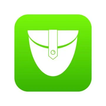 Small pocket patch icon digital green Stock Illustration