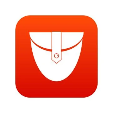 Small pocket patch icon digital red Illustrazione stock