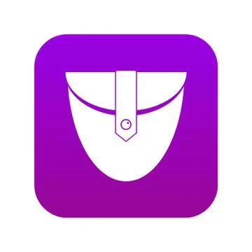 Small pocket patch icon digital purple Illustrazione stock