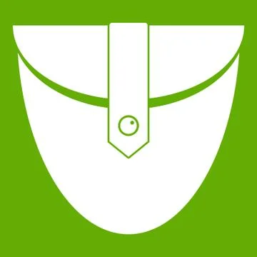 Small pocket patch icon green Illustrazione stock