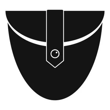 Small pocket patch icon, simple style Illustrazione stock