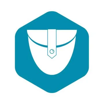 Small pocket patch icon, simple style Ilustración de archivo