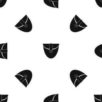 Small pocket patch pattern seamless black 库存插图