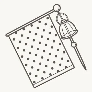 Small Polka Dot Grid Icon Flat Vector on White Background Stock Illustration