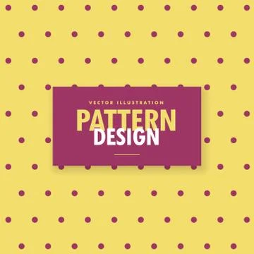 Small polka dots on yellow background Illustrazione stock