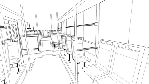 Small polygonal 3D bus. Stock Footage 74462233