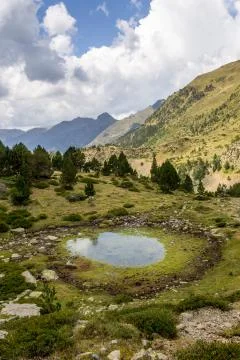 Small Pond in the Mountains Stock Photos
