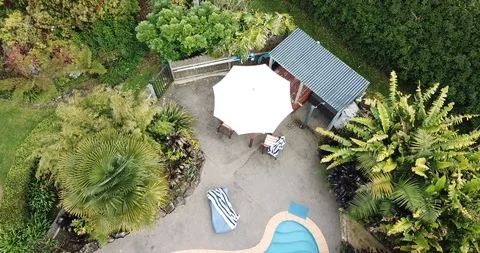 Small Pool Aerial Stock Footage 110998648