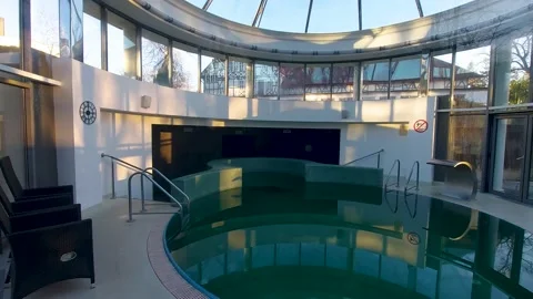 Small pool in the spa, private pool in the spa club Stock Footage 184084406