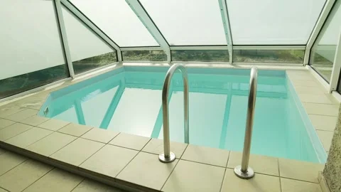 Small Pool with Turquoise Water Stock Footage 267482184
