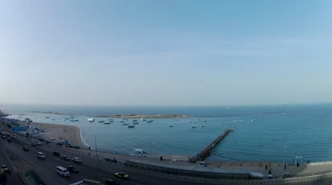 Small Port Alexandria Time Lapse Stock Footage
