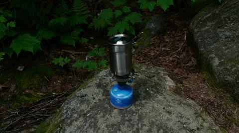Small Portable Camp Stove Stock-Footage 25885035