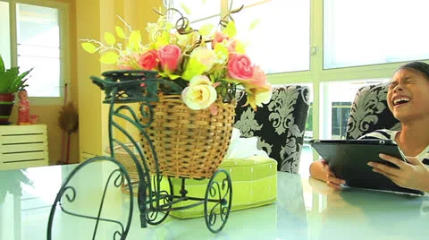 Small portable computer Stock Footage 24724857