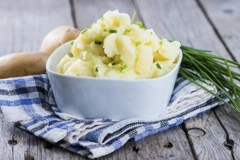 Small portion of Mashed Potatoes Stock Photos