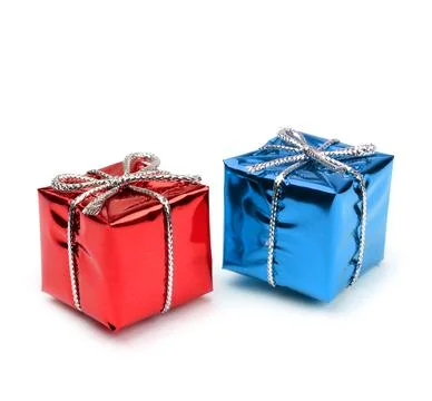 Small present boxes Stock Photos