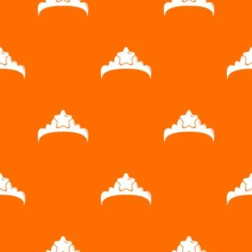 Small princess crown pattern vector orange イラスト素材