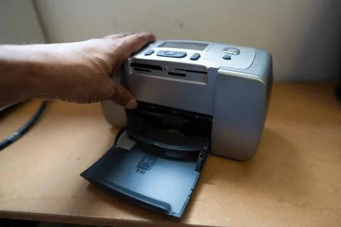 Small printer for photo development Foto stock
