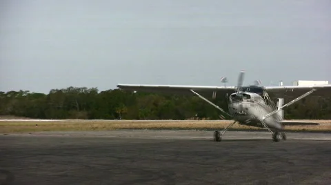 Small private airplane Stock Footage 362558