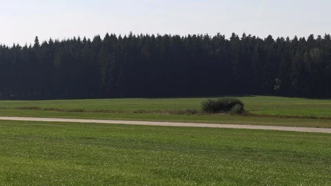 A small private jet is preparing to take off Video stock 95496676