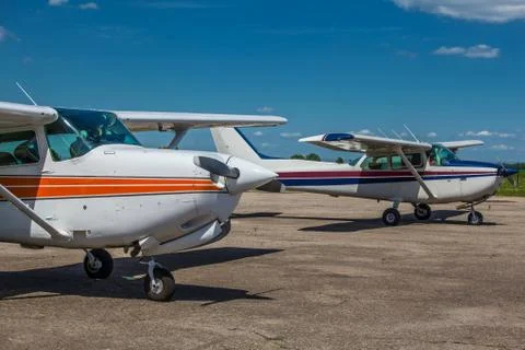 Small private planes Stock Photos