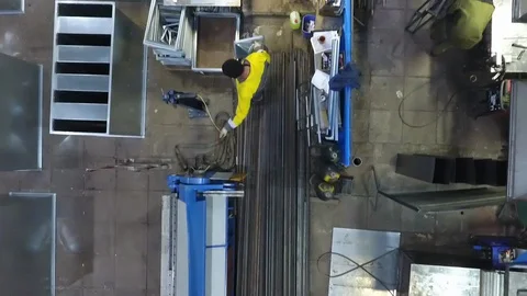 Small production, work shop. Assembly, welding, metalwork. Stock Footage 129551994