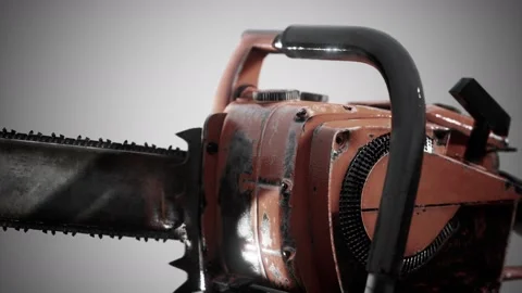 Small Professional Chain Saw Stock Footage 130656846