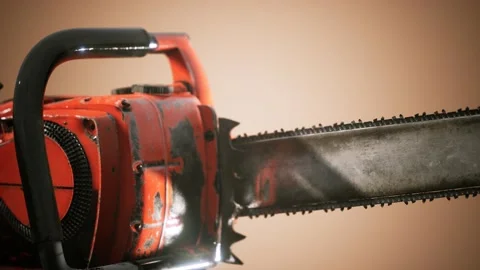 Small Professional Chain Saw Stock Footage 139816263