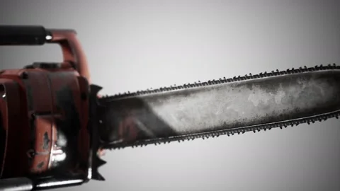 Small Professional Chain Saw Stock Footage 141644484