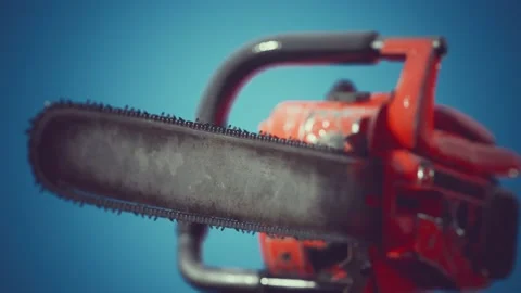 Small Professional Chain Saw Stock Footage 142546491
