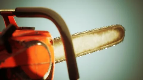 Small Professional Chain Saw Stockbeeldmateriaal 143891345