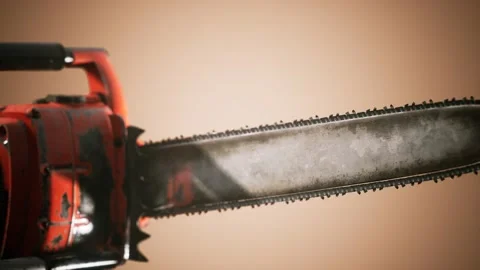 Small Professional Chain Saw Vídeo Stock 145637968