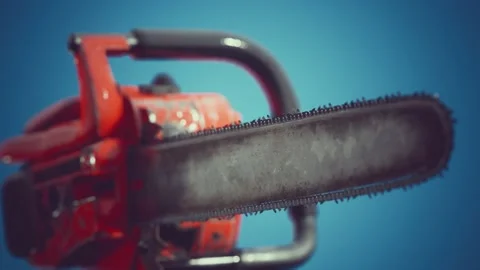 Small Professional Chain Saw Vídeo Stock 156468603