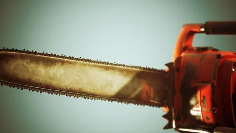 Small Professional Chain Saw Vídeo Stock 157360921