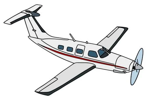 Small propeller airliner Stock Illustration
