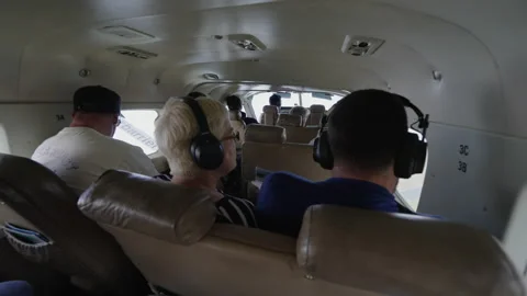 Small propeller passenger plane. Inside cabin. 스톡 동영상 238809003