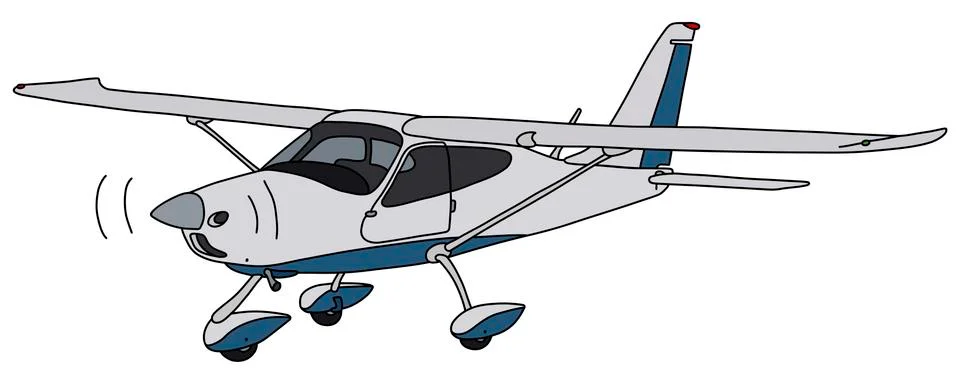 The small propeller plane Stock Illustration
