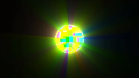 Small Psychedelic Fractal Disco Sphere Rays Motion Background Loop Slow Stock-Footage 102105590