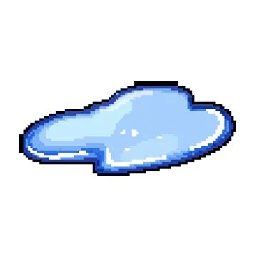 Small puddle pixel art vector illustration 스톡 일러스트