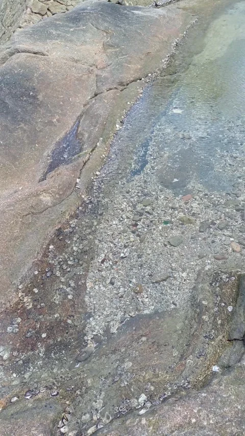 Small puddle  at  sea Stock Footage 276653375