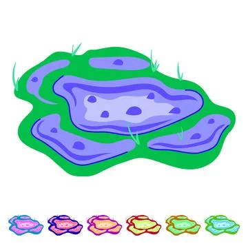 Small puddle vector cartoon graphic Stock Illustration