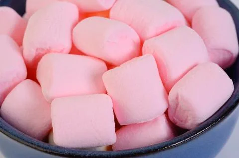 Small puffy marshmallows Stock Photos