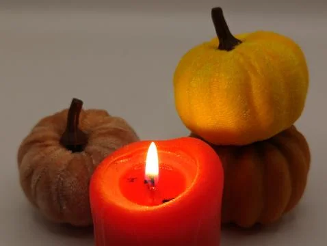 Small pumpkins, holiday decor, macro shot. Halloween Stock Photos