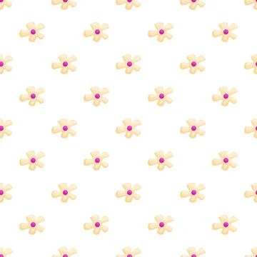 Small purple dot flowers seamless pattern Illustrazione stock