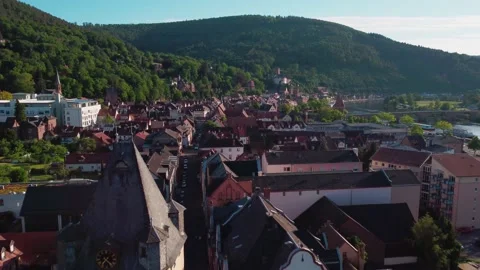 Small quiet German town Stock Footage 155190048
