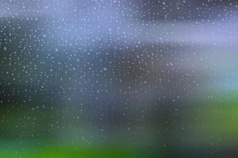 Small raindrops on a window Stock Illustration